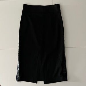 Black Costa Blanca Sequins Striped Skirt